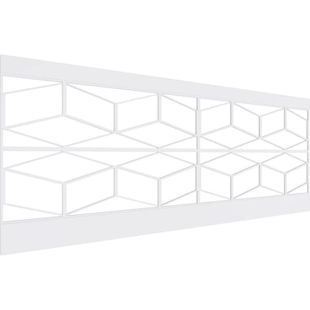 Ekena Millwork 36"H x 94 1/2"W Pueblo PVC Wainscot Paneling Kit WPK36X94PBL